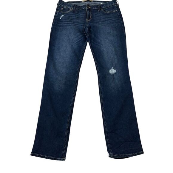 Hollister Dark Wash Mid Rise Stretch Skinny Jean Womens Size 15L 34x33 - Picture 1 of 8